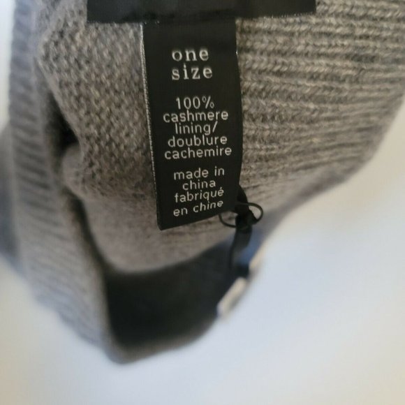 NWT Nordstrom Halogen Slouchy Cashmere Women's Beanie Gray - Picture 4 of 4